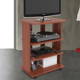 BAKAJI Κινητό έπιπλο τηλεόρασης από ξύλο με 3 ράφια και ρόδες Καρο... BAKAJI Κινητό έπιπλο τηλεόρασης από ξύλο με 3 ράφια και ρόδες Καρο...