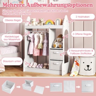 Costway Παιδική ΝτουλάπαΓκαρνταρόμπα με Ακρυλικό Καθρέφτη και Κρεμά... Costway Παιδική ΝτουλάπαΓκαρνταρόμπα με Ακρυλικό Καθρέφτη και Κρεμά...