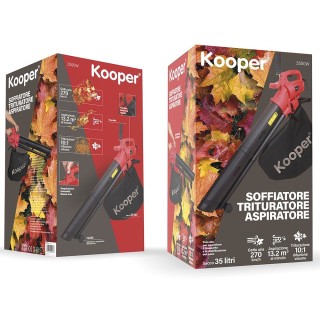 Kooper Ηλεκτρικό Φυσητήρας/Αναρροφητήρας Φύλλων 3 σε 1, Σακούλα 35 ...