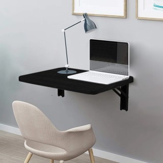 Shally Dogan  Πτυσσόμενο Τραπέζι Τοίχου Μαύρο Εξοικονόμησης Χώρου 6...