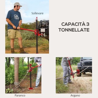 HOMCOM Γρύλος Αυτοκινήτου 3 Τόνων από Ενισχυμένο Ατσάλι με Ανύψωση ...