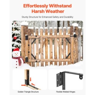 VEVOR Σιδερένιο Μαύρο Κιτ Στήριξης Πύλης με Γωνιακό Βραχίονα και Αν... VEVOR Σιδερένιο Μαύρο Κιτ Στήριξης Πύλης με Γωνιακό Βραχίονα και Αν...