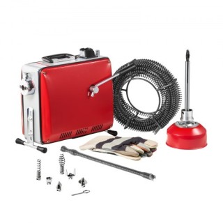 VEVOR Ηλεκτρική Μηχανή Καθαρισμού Αποχέτευσης 400W, 1400RPM με 20m ...