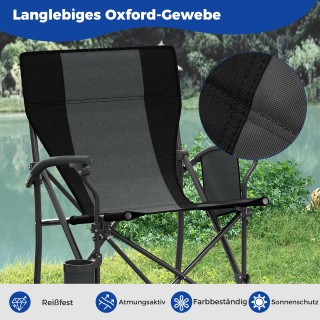 Costway Διπλό Πτυσσόμενο Κατασκηνωτικό Καρέκλα με Θήκη Ποτηριού & Π...