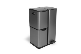 Κάδος Απορριμμάτων Soft Close 3 Θέσεων 60L - Μεταλλικό Γκρι 872060... Κάδος Απορριμμάτων Soft Close 3 Θέσεων 60L - Μεταλλικό Γκρι 872060...