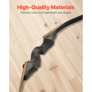 VEVOR Σετ Τόξου Αναψυχής 60in Recurve Ξύλινο 45 lbs με Βέλη για Κυν... VEVOR Σετ Τόξου Αναψυχής 60in Recurve Ξύλινο 45 lbs με Βέλη για Κυν...