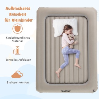Costway  Φουσκωτό παιδικό κρεβάτι με ηλεκτρική αντλία & τσάντα μετα...