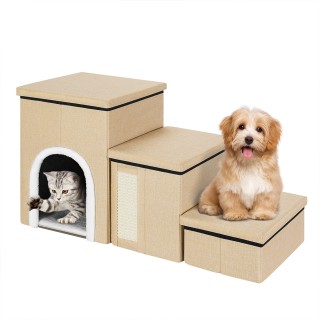 BAKAJI Πολυλειτουργική Σκάλα για Κατοικίδια 3σε1 Μπεζ Πτυσσόμενη με... BAKAJI Πολυλειτουργική Σκάλα για Κατοικίδια 3σε1 Μπεζ Πτυσσόμενη με...