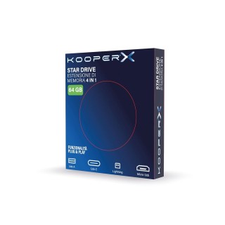 Kooper 64 GB Πολυλειτουργικό USB Kooper X 4 σε 1 από Κράμα Ψευδαργύ...