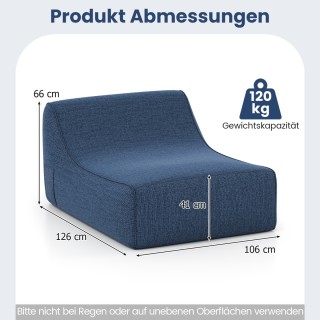 Costway Φουσκωτή Εργονομική Πολυθρόνα Lazy Sofa με Αποσπώμενο Κάλυμ...