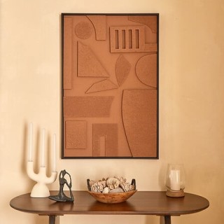 Atmosphera Καμβάς 3D Jilani 60 x 90 εκ. – Καφέ Ανάγλυφο 210455