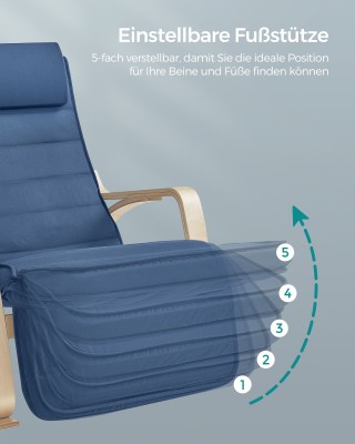 SONGMICS Ξύλινη Κουνιστή Καρέκλα με Ρυθμιζόμενο Υποπόδιο 5 Θέσεων, ... SONGMICS Ξύλινη Κουνιστή Καρέκλα με Ρυθμιζόμενο Υποπόδιο 5 Θέσεων, ...