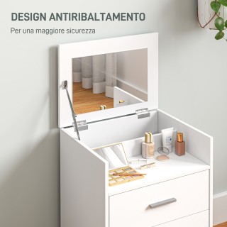 HOMCOM Ξύλινο Τραπέζι Μακιγιάζ με Ανακλινόμενο Καθρέφτη, 2 Συρτάρι... HOMCOM Ξύλινο Τραπέζι Μακιγιάζ με Ανακλινόμενο Καθρέφτη, 2 Συρτάρι...