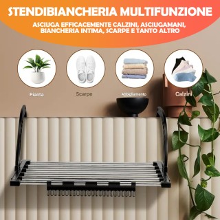 BAKAJI Πτυσσόμενη Αναδιπλούμενη Εξοικονόμησης Χώρου Απλώστρα Ρούχων... BAKAJI Πτυσσόμενη Αναδιπλούμενη Εξοικονόμησης Χώρου Απλώστρα Ρούχων...