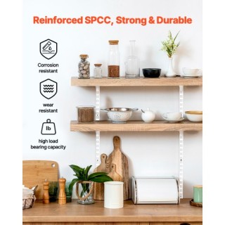 VEVOR Ρυθμιζόμενο Σύστημα Ραφιών Τοίχου από Ατσάλι 60 ιντσών (Σετ 5... VEVOR Ρυθμιζόμενο Σύστημα Ραφιών Τοίχου από Ατσάλι 60 ιντσών (Σετ 5...