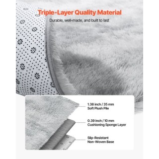 VEVOR Μαλακό Χαλί Εσωτερικού Χώρου 2,74 x 3,66m, Αντιολισθητικό Γκρ... VEVOR Μαλακό Χαλί Εσωτερικού Χώρου 2,74 x 3,66m, Αντιολισθητικό Γκρ...