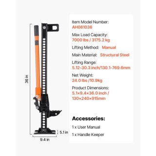 VEVOR Υψηλής Ανύψωσης Γρύλος Αγροτικού Οχήματος 91.5cm - Ανυψωτική ... VEVOR Υψηλής Ανύψωσης Γρύλος Αγροτικού Οχήματος 91.5cm - Ανυψωτική ...