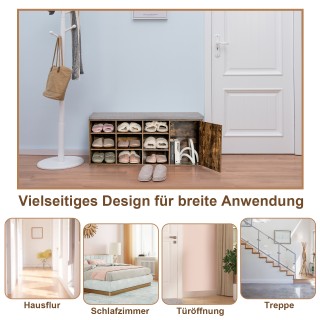 Costway Καφέ Σκαμπό Παπουτσιών με Μαξιλάρι και 9 Ρυθμιζόμενα Ράφια ... Costway Καφέ Σκαμπό Παπουτσιών με Μαξιλάρι και 9 Ρυθμιζόμενα Ράφια ...