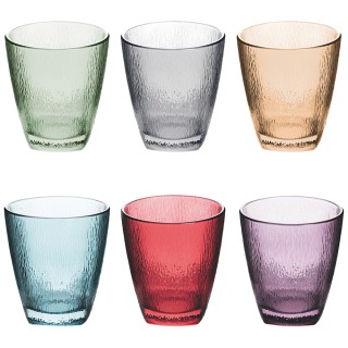 Galileo Σετ 6 ποτήρια νερού 330 ml σε γυαλί Ice Color Sibilla 5922063