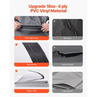 Ηλεκτρική Τέντα για Τρέιλερ 457 cm x 433 cm x 168 cm Γκρι DDKSSSFCZ...