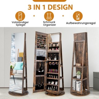 Costway Πολυλειτουργική Ντουλάπα Κοσμημάτων με Καθρέφτη Σώματος κα... Costway Πολυλειτουργική Ντουλάπα Κοσμημάτων με Καθρέφτη Σώματος κα...