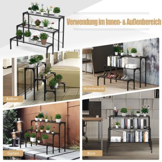 Costway 3-επίπεδη μεταλλική βάση για λουλούδια, ράφι για φυτά, μετα... Costway 3-επίπεδη μεταλλική βάση για λουλούδια, ράφι για φυτά, μετα...