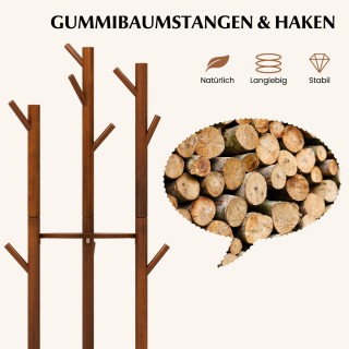 Costway Περιστρεφόμενη ξύλινη κρεμάστρα με 3 ράφια & 9 γάντζους γι... Costway Περιστρεφόμενη ξύλινη κρεμάστρα με 3 ράφια & 9 γάντζους γι...