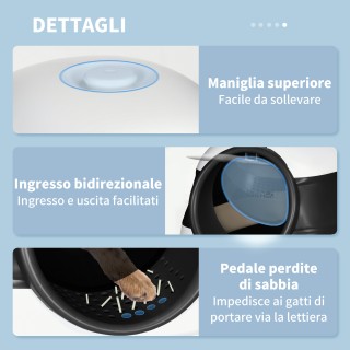 PawHut Κλειστή Λεκάνη Απορριμμάτων για Γάτες με Καπάκι, Σπάτουλα κα... PawHut Κλειστή Λεκάνη Απορριμμάτων για Γάτες με Καπάκι, Σπάτουλα κα...