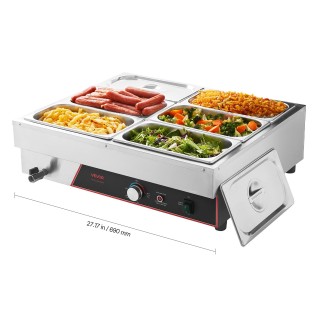 VEVOR Ηλεκτρικός Θερμαντήρας Τροφίμων 1500W με 6 Δοχεία - Ιδανικός ... VEVOR Ηλεκτρικός Θερμαντήρας Τροφίμων 1500W με 6 Δοχεία - Ιδανικός ...