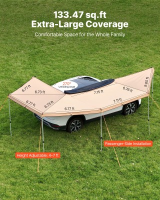 VEVOR Σκίαστρο Οχήματος 270 Μοιρών: Αδιάβροχη Πλευρική Τέντα UV50+ ... VEVOR Σκίαστρο Οχήματος 270 Μοιρών: Αδιάβροχη Πλευρική Τέντα UV50+ ...