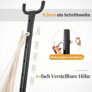 Costway Ρυθμιζόμενη Αιώρα με Πλαίσιο και Πλευρική Τσέπη 120kg NP115... Costway Ρυθμιζόμενη Αιώρα με Πλαίσιο και Πλευρική Τσέπη 120kg NP115...