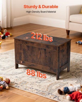 VEVOR Παιδικός Πάγκος Αποθήκευσης με Ξύλινη Κατασκευή και Καφέ Φινί...