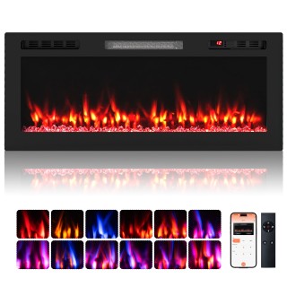 Costway 42 Ηλεκτρικό Τζάκι 750W/1500W με APP Wi-Fi & Τηλεχειριστήρι... Costway 42 Ηλεκτρικό Τζάκι 750W/1500W με APP Wi-Fi & Τηλεχειριστήρι...