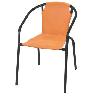 Galileo Καρέκλα εξωτερικού χώρου από ύφασμα με μπράτσα, δομή από σω...