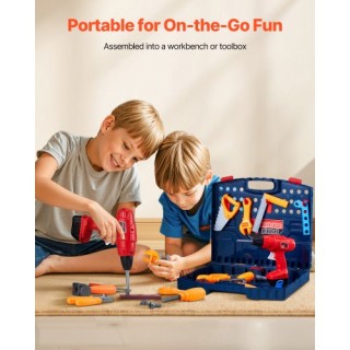 VEVOR Παιδικός Πάγκος Εργασίας με 56 Εργαλεία και Ηλεκτρικό Τρυπάνι... VEVOR Παιδικός Πάγκος Εργασίας με 56 Εργαλεία και Ηλεκτρικό Τρυπάνι...