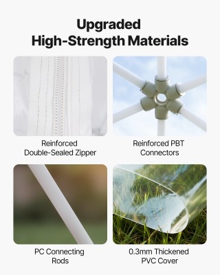 VEVOR Διάφανος Θόλος Κήπου, 2.9 x 1.75 m Εξωτερική Διάφανη Σκηνή Bu... VEVOR Διάφανος Θόλος Κήπου, 2.9 x 1.75 m Εξωτερική Διάφανη Σκηνή Bu...