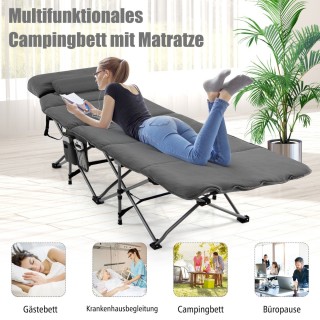 Costway  Πολυτελές Πτυσσόμενο Κρεβάτι Κάμπινγκ All-in-One NP10453GR