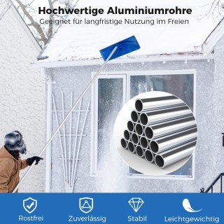 Costway Ρυθμιζόμενος Αποχιονιστής Οροφής με Αφαιρούμενες Ράβδους κα...