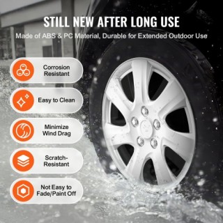 VEVOR  Σετ 4 Καπάκια Ζάντας 16 Ανθεκτικά για Όλες τις Καιρικές Συνθ...