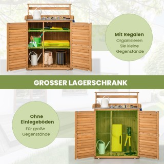 Costway  Τραπέζι φύτευσης με ντουλάπι, ανθεκτικό στις καιρικές συνθ...