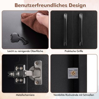 Costway Δίφυλλη Επιτοίχια Ντουλάπα & Κρεμαστό Γραφείο με 2 Θήκες σε... Costway Δίφυλλη Επιτοίχια Ντουλάπα & Κρεμαστό Γραφείο με 2 Θήκες σε...