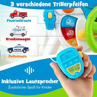 Costway Παιδικό Τιμόνι Οδήγησης με Ήχους & Φώτα - Εκπαιδευτικό Παι... Costway Παιδικό Τιμόνι Οδήγησης με Ήχους & Φώτα - Εκπαιδευτικό Παι...