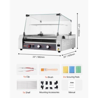 VEVOR Ηλεκτρική Συσκευή Ψησίματος Hot Dog 2200W SYGDSRGJ11GF8O3OPV2 VEVOR Ηλεκτρική Συσκευή Ψησίματος Hot Dog 2200W SYGDSRGJ11GF8O3OPV2