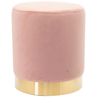 Shally Dogan Πουφ υποπόδιο από ροζ βελούδο με ξύλινη δομή 31x31x38... Shally Dogan Πουφ υποπόδιο από ροζ βελούδο με ξύλινη δομή 31x31x38...