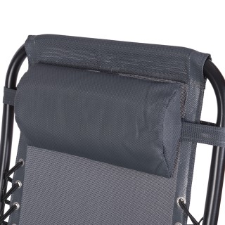 Galileo Πολυθρόνα μεγάλου χαλάρωσης γκρι με ανθρακοχάλυβα σκελετό, ...