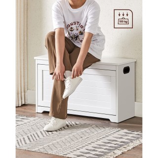 VASAGLE Στιλάτο Ντουλάπι Παπουτσιών και Πάγκος σε Κομψό Λευκό, 80 x...