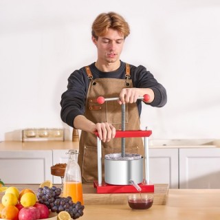 VEVOR Πρέσα Φρούτων για Παρασκευή Κρασιού 3L Ανοξείδωτο Ατσάλι GJYZ... VEVOR Πρέσα Φρούτων για Παρασκευή Κρασιού 3L Ανοξείδωτο Ατσάλι GJYZ...