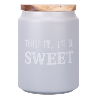 Villa DEste  Δοχείο ζάχαρης 750 ml από γρανίτη με καπάκι από μπαμπο...