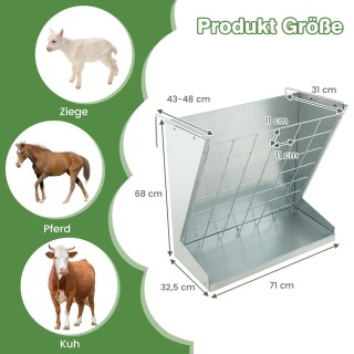 Costway Κρεμαστός Τροφοδότης Χόρτου 2-σε-1 με Δοχείο Δημητριακών γ... Costway Κρεμαστός Τροφοδότης Χόρτου 2-σε-1 με Δοχείο Δημητριακών γ...