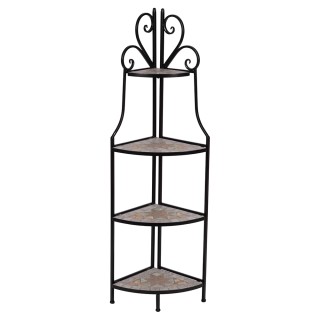 Galileo Εξωτερική σιδερένια γωνιακή ραφιέρα, αναδιπλούμενη, με 4 ρά...